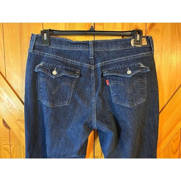 Levi's 515 Boot Cut Dark Wash Jeans Size 14S (8840) - Picture 8 of 9